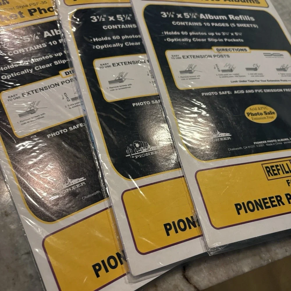 LOT THREE PIONEER PSF-35 Photo Album Refill Pages 60 Photos 3.5